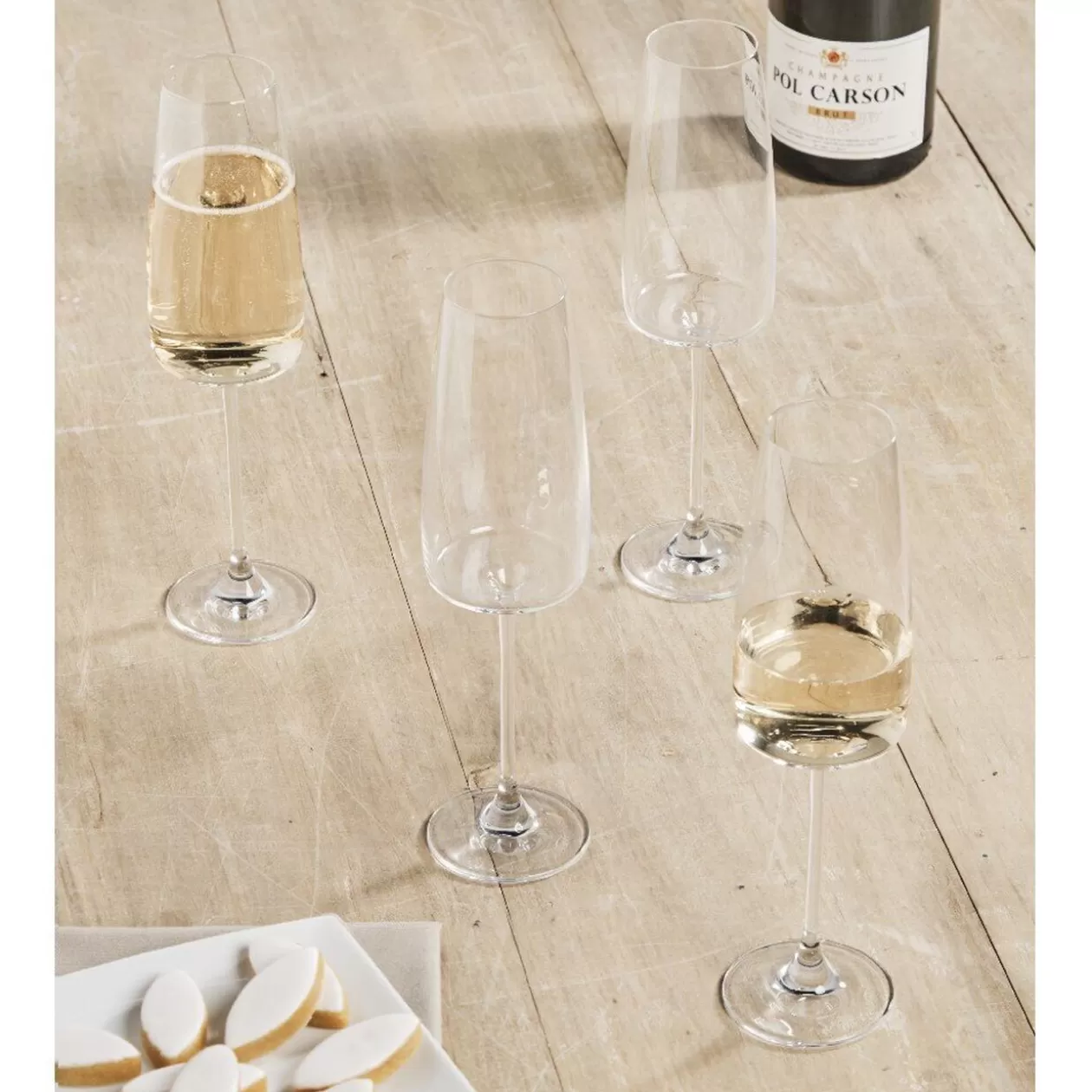 Flûte à champagne cristallin 34 cl x4>Gifi Outlet