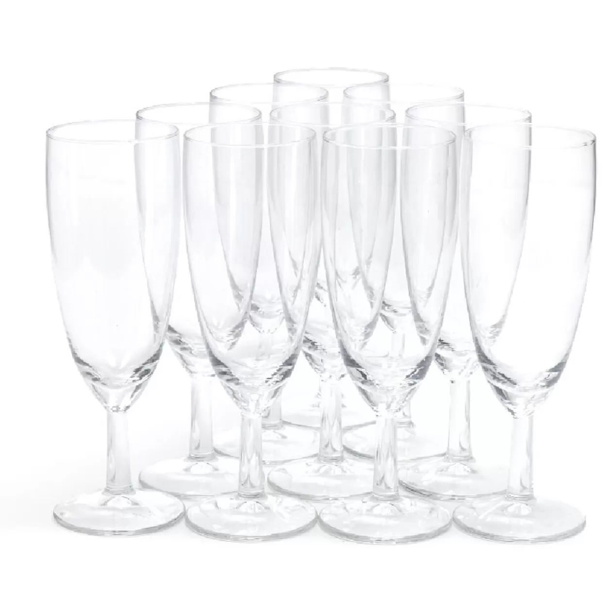 Flûte à champagne en verre 15cl x10>Gifi Store