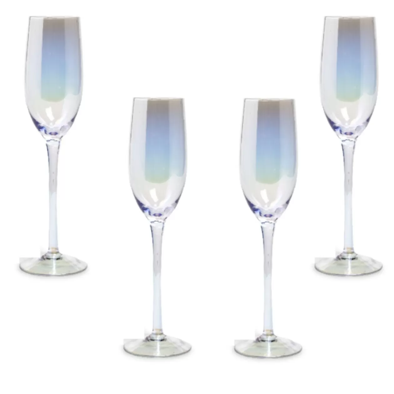 Flûte à champagne irisé collection Noël givré x4>Gifi Fashion