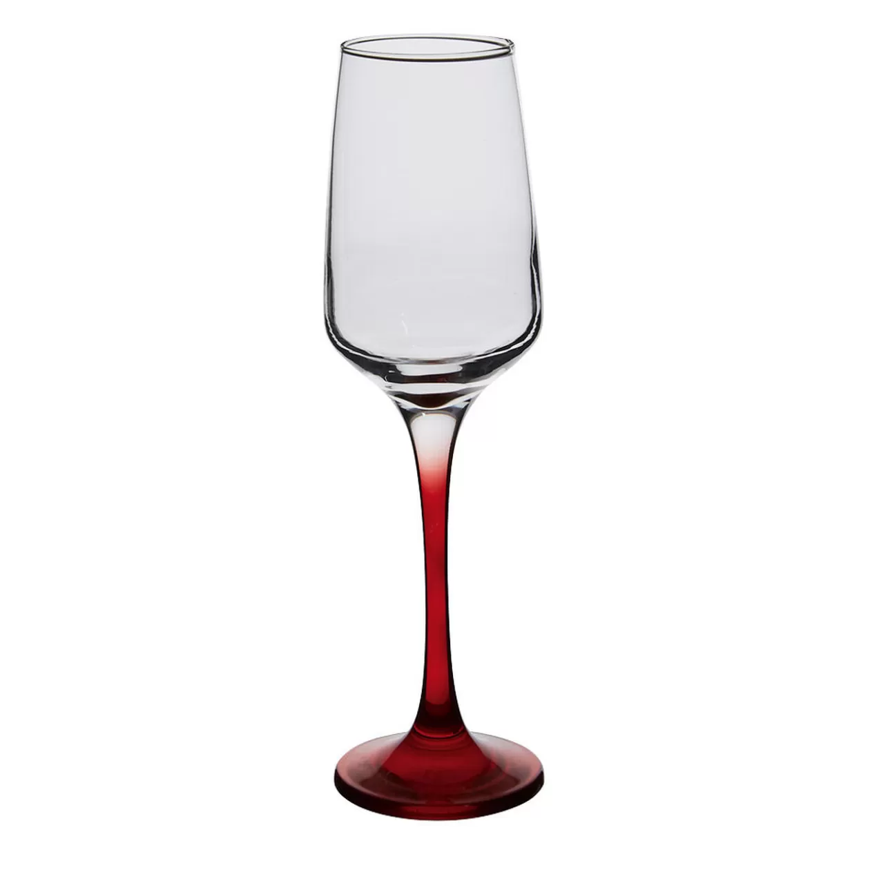 Flûte à champagne rouge translucide x6>Gifi Outlet