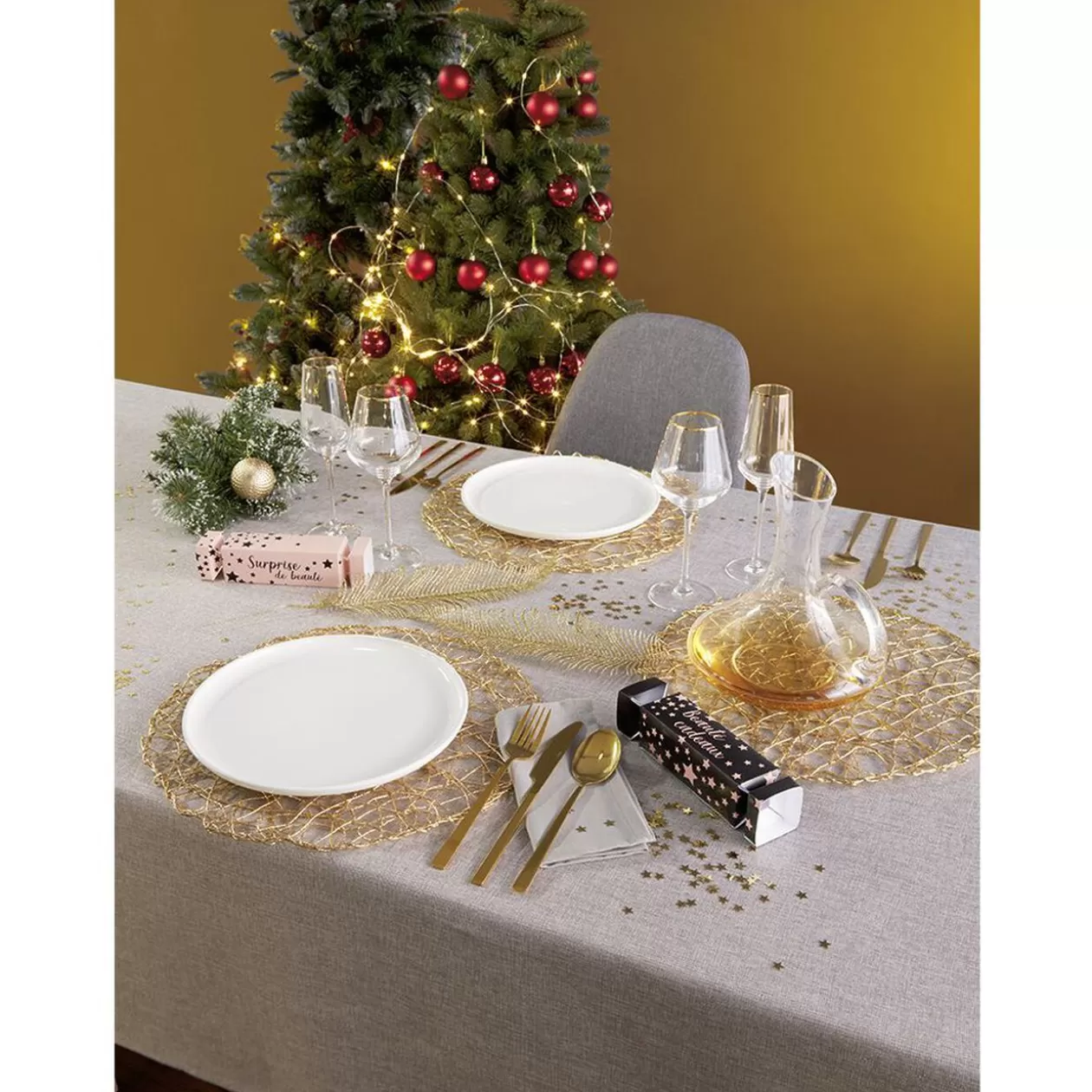 Flûte en verre avec liseré doré 23 cl x4>Gifi Clearance
