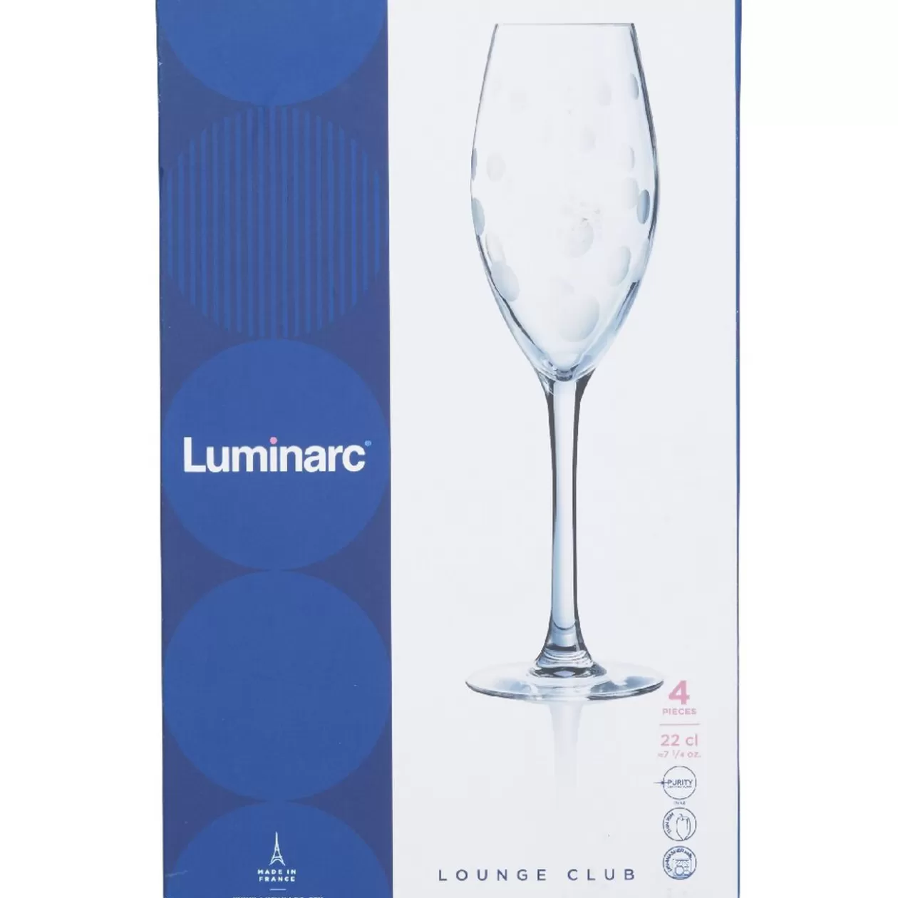 Flûte motif bulles 24 cl x4>Gifi Shop