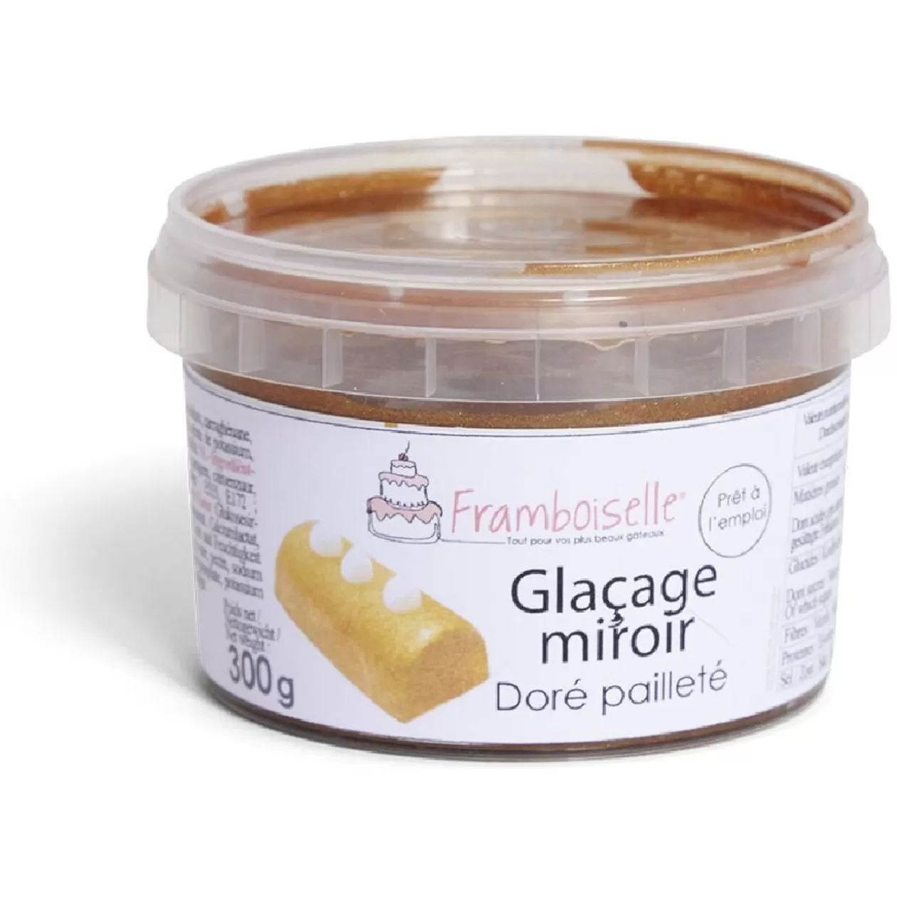 Gifi Glaçage miroir doré pailleté Framboiselle 300g< Préparation Culinaire