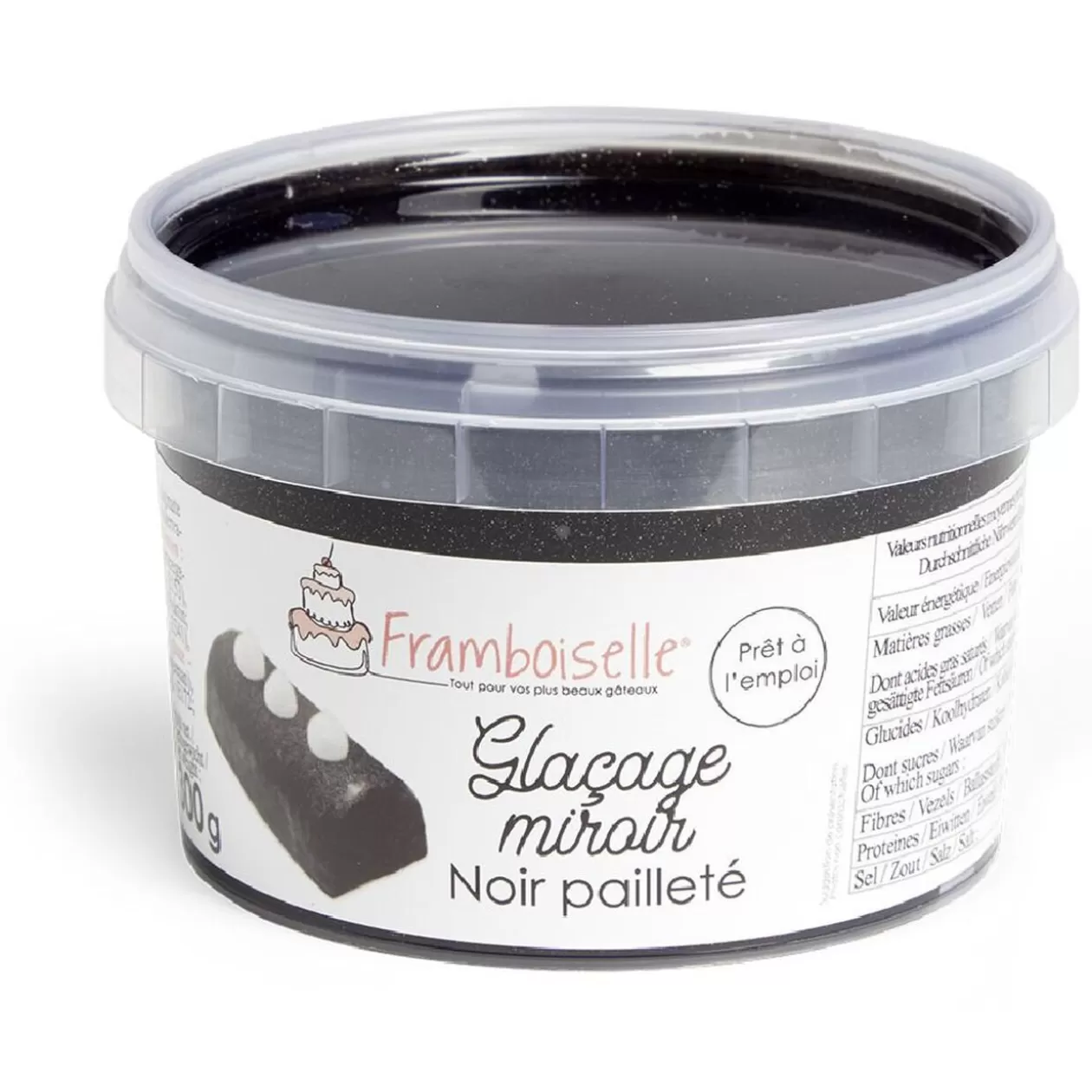 Gifi Glaçage miroir noir pailleté 300g< Préparation Culinaire