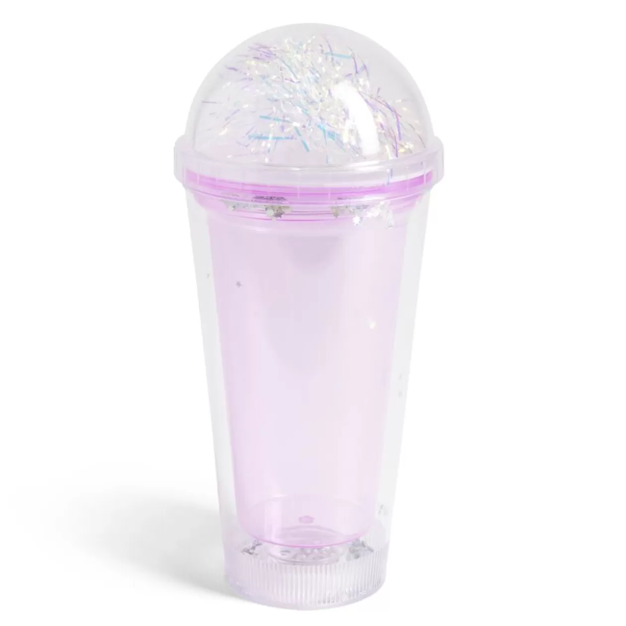 Gobelet 450ml plastique double paroi à paillettes 2 coloris>Gifi Shop