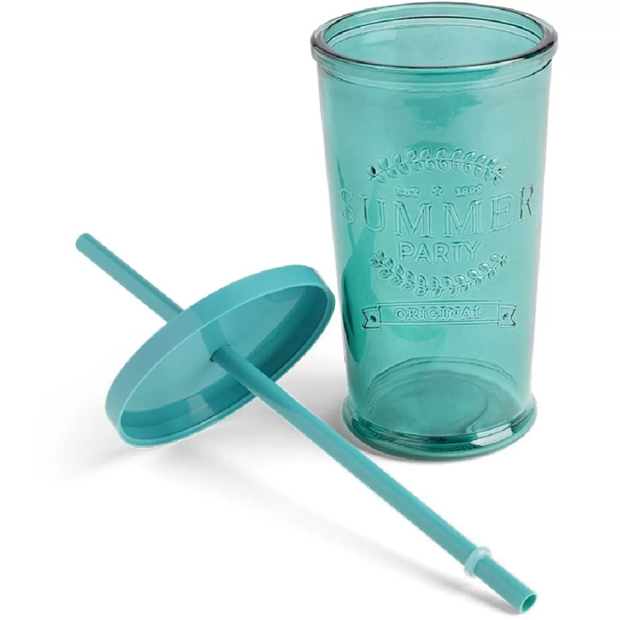 Gifi Gobelet 490ml en verre avec couvercle plastique - 3 coloris< Vaisselle Et Accessoires De Table