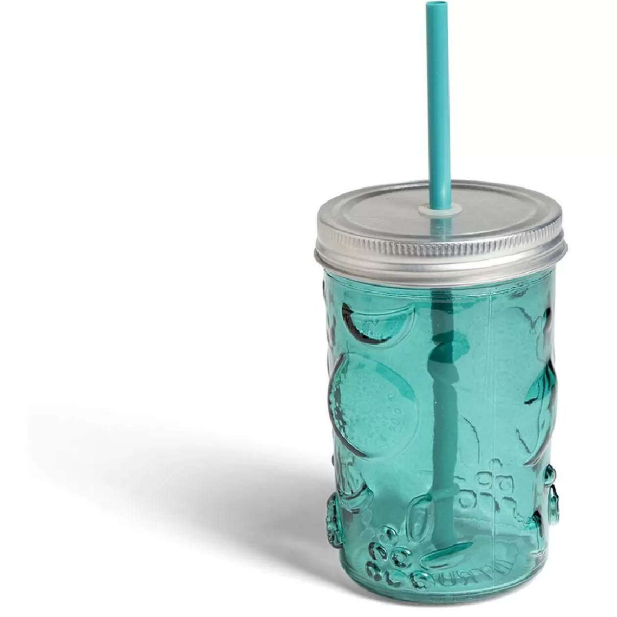 Gifi Gobelet 500ml en verre couvercle métal avec paille - 3 coloris< Vaisselle Et Accessoires De Table