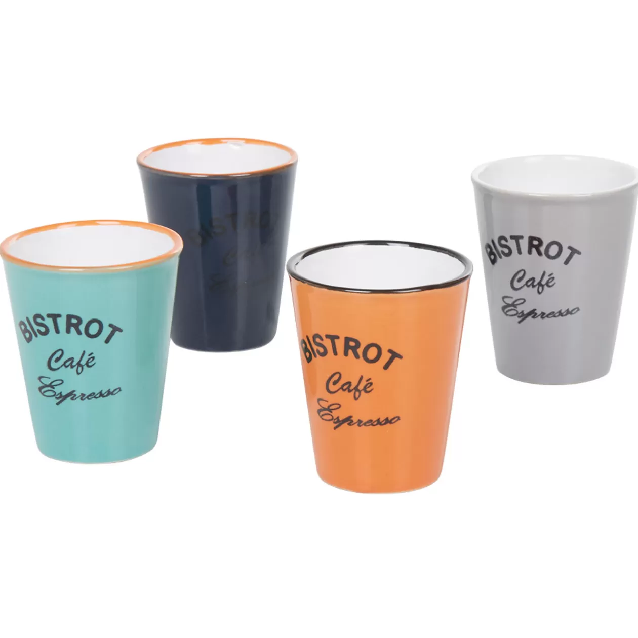 Gobelet café expresso multicolore Bistrot x4>Gifi Sale