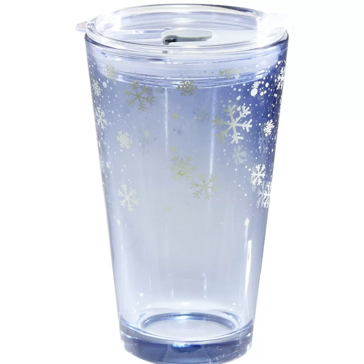 Gobelet en verre 400 ml avec paille décor givré>Gifi Best Sale