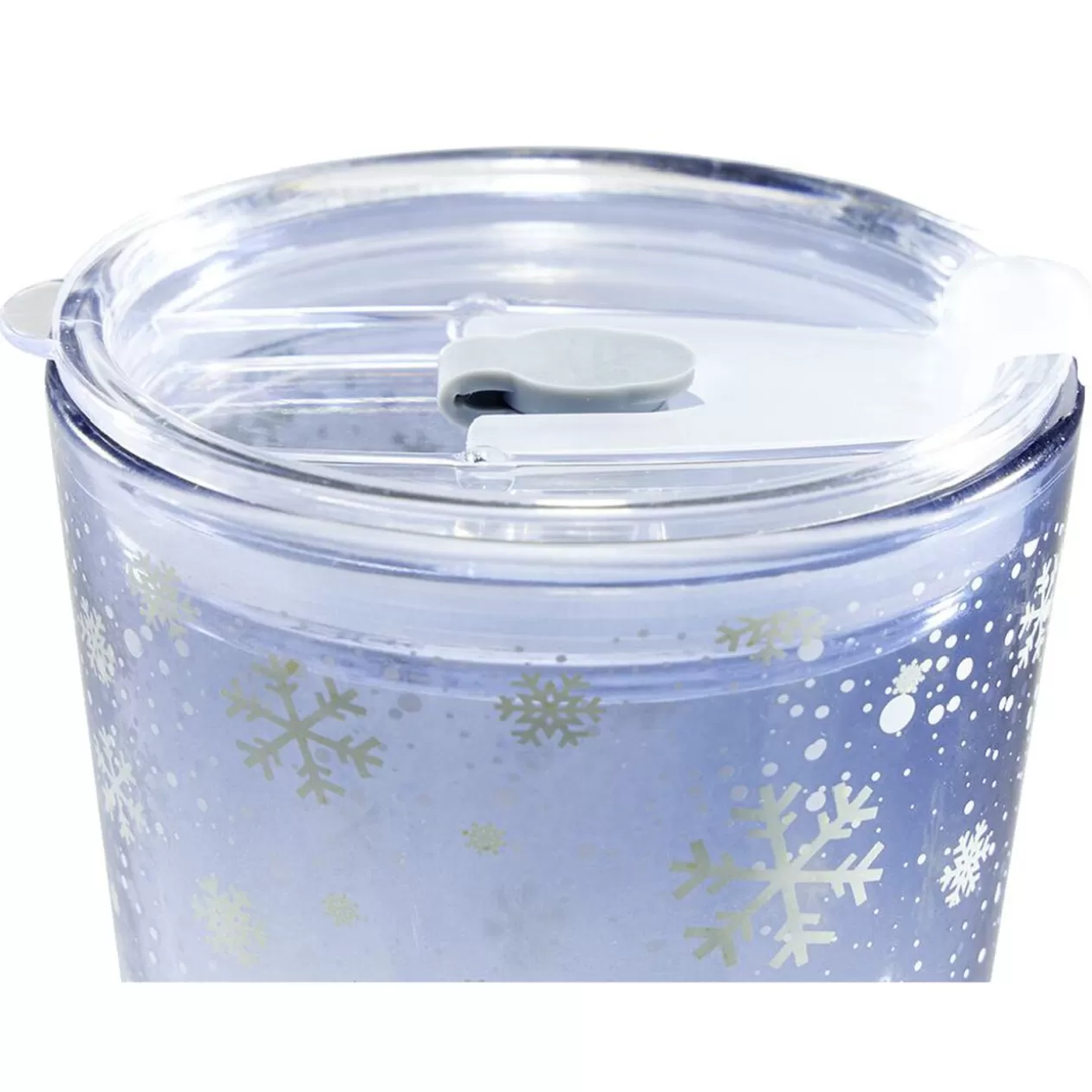 Gobelet en verre 400 ml avec paille décor givré>Gifi Best Sale