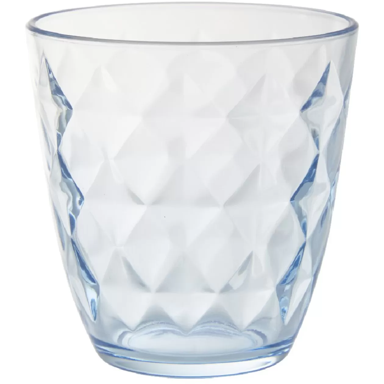 Gifi Gobelet en verre Agathe motif relief diamant transparent bleu x6< Vaisselle Et Accessoires De Table
