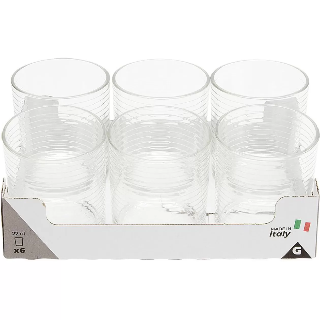 Gobelet en verre motif cercle 25 cl x6>Gifi Cheap