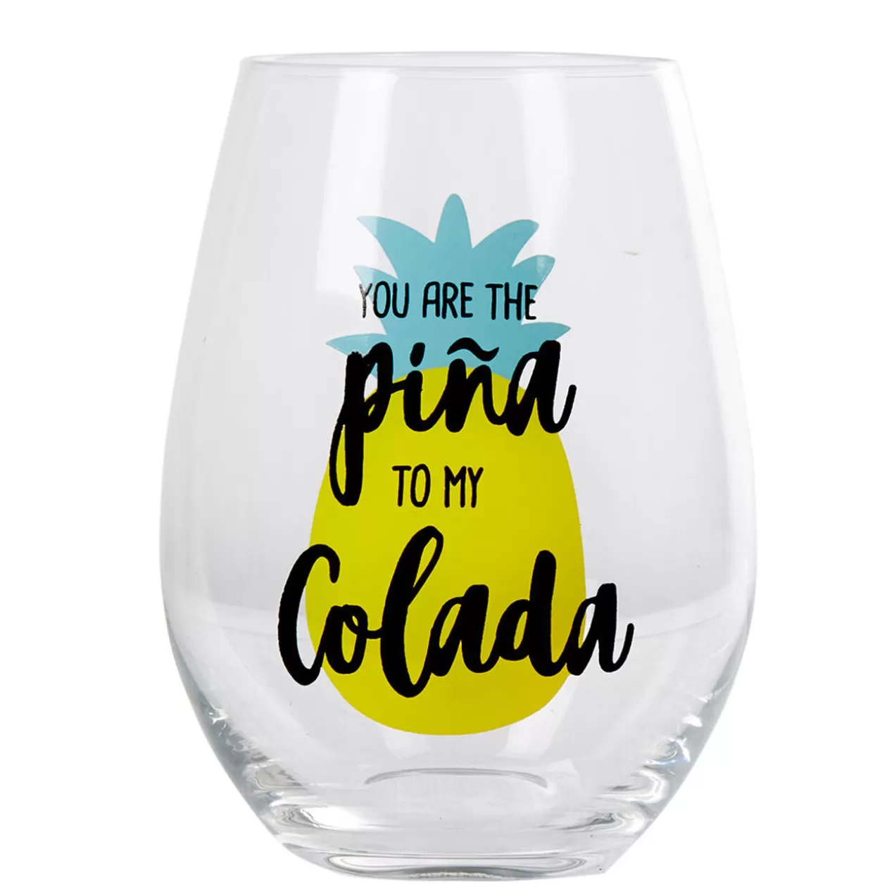 Gobelet en verre style tropical motif pina colada ananas>Gifi Cheap