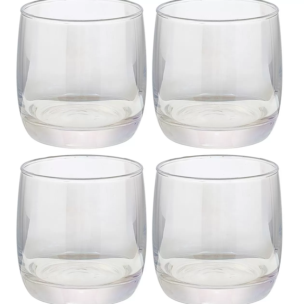 Gobelet en verre transparent irisé x4>Gifi Hot