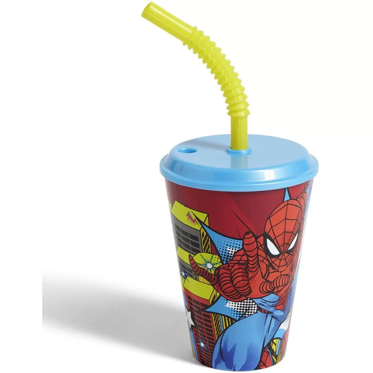 Gobelet enfant avec paille Spiderman Ø9xH16,3cm>Gifi New