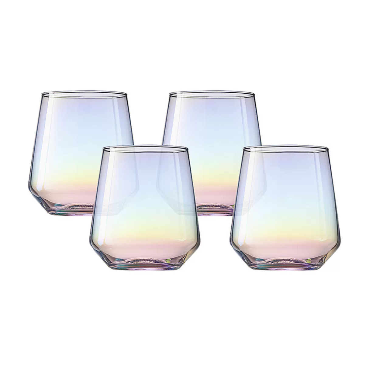 Gobelet iridescent en verre 49 cl x4>Gifi Flash Sale