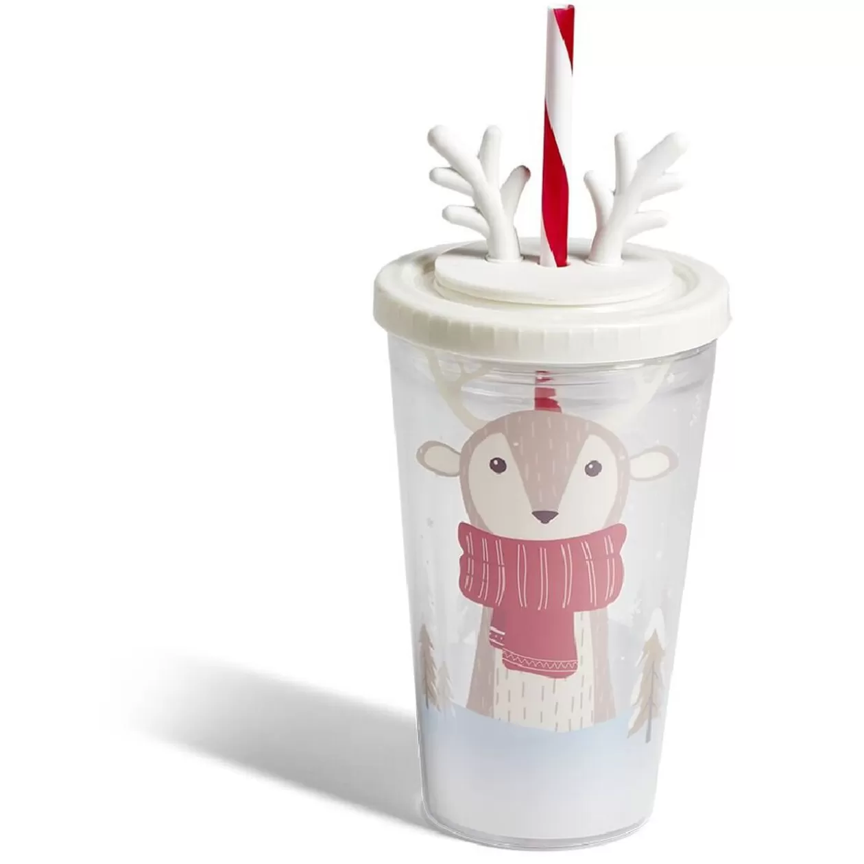 Gobelet paille Noël 470ml - 2 modèles>Gifi Shop