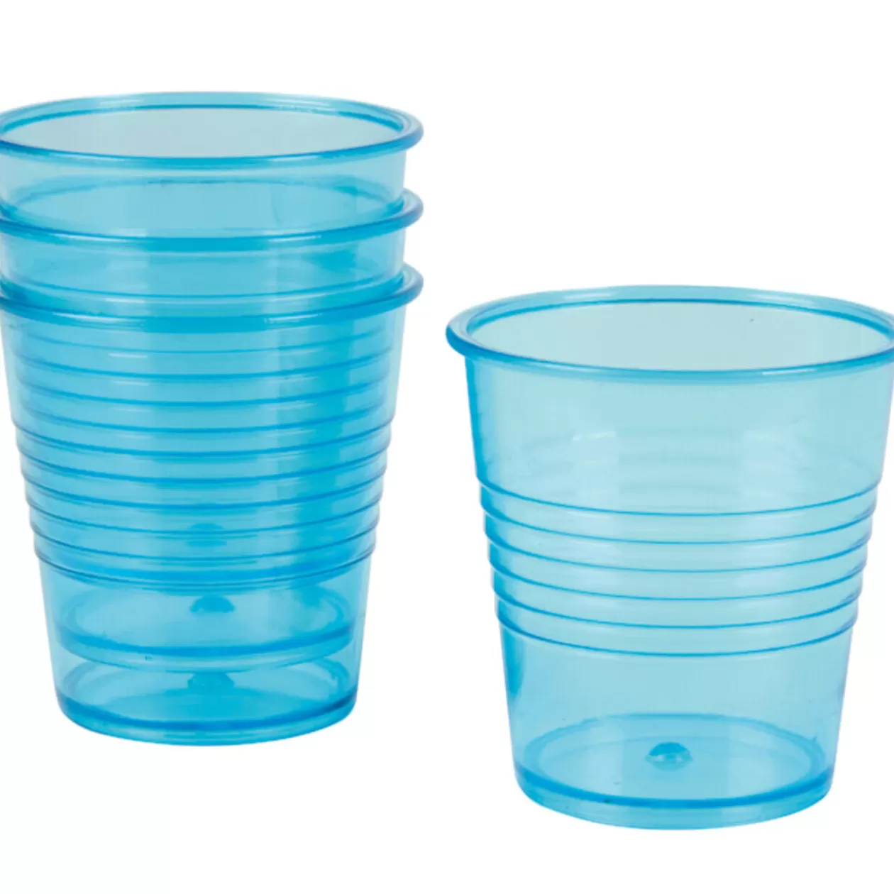 Gobelet plastique bleu x4>Gifi Discount