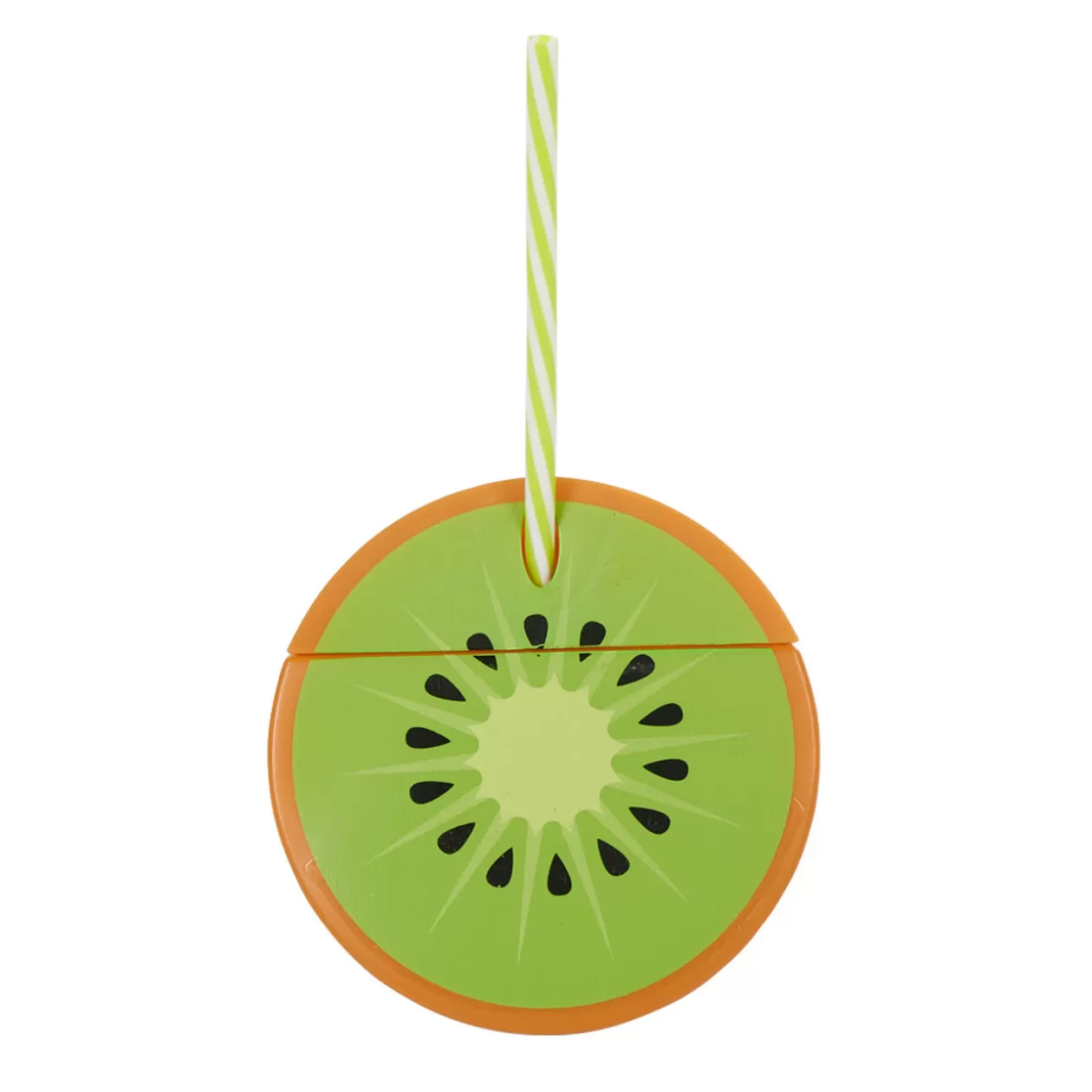 Gobelet plastique et paille en forme de kiwi>Gifi Best Sale