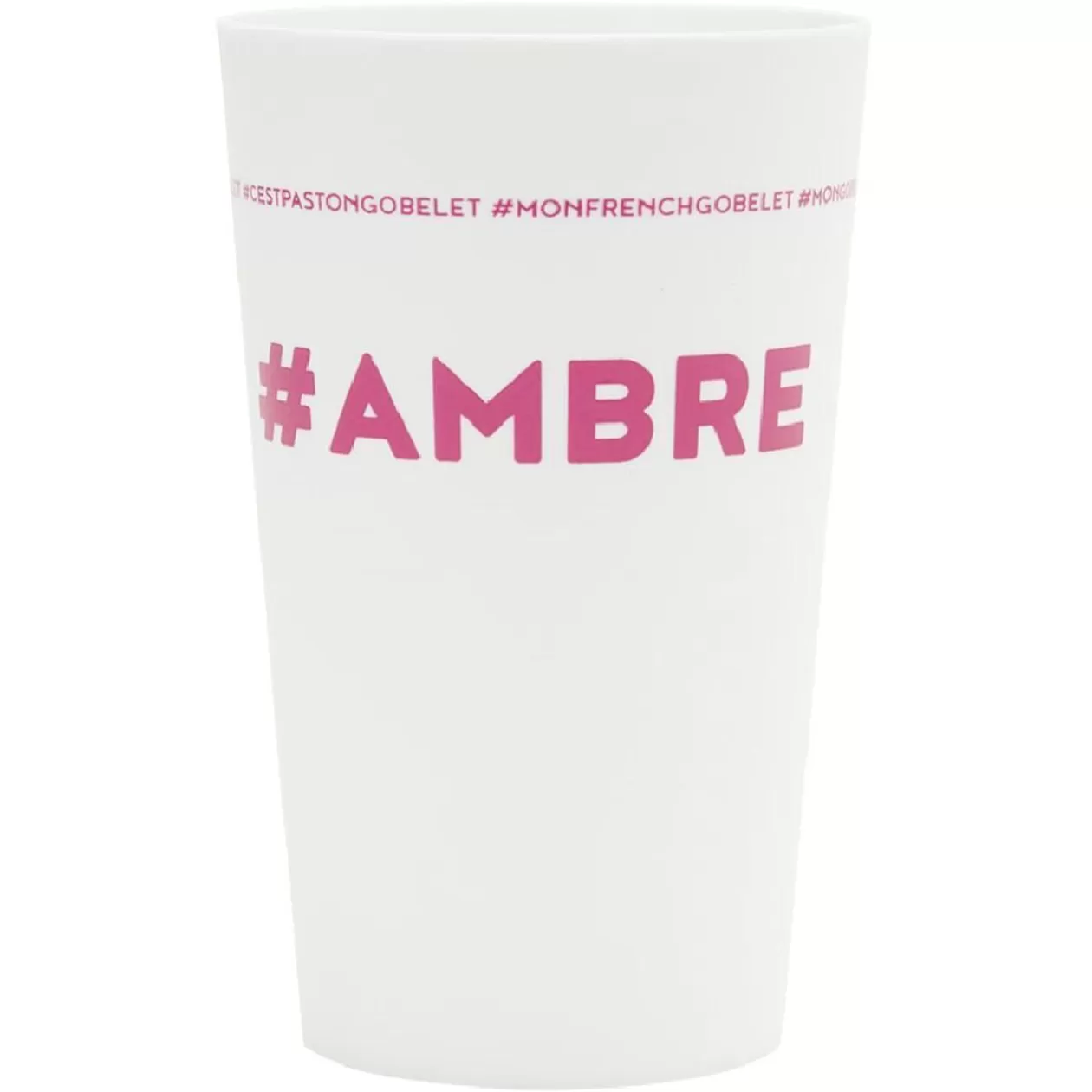 Gobelet plastique prénom #AMBRE 33cl>Gifi Outlet