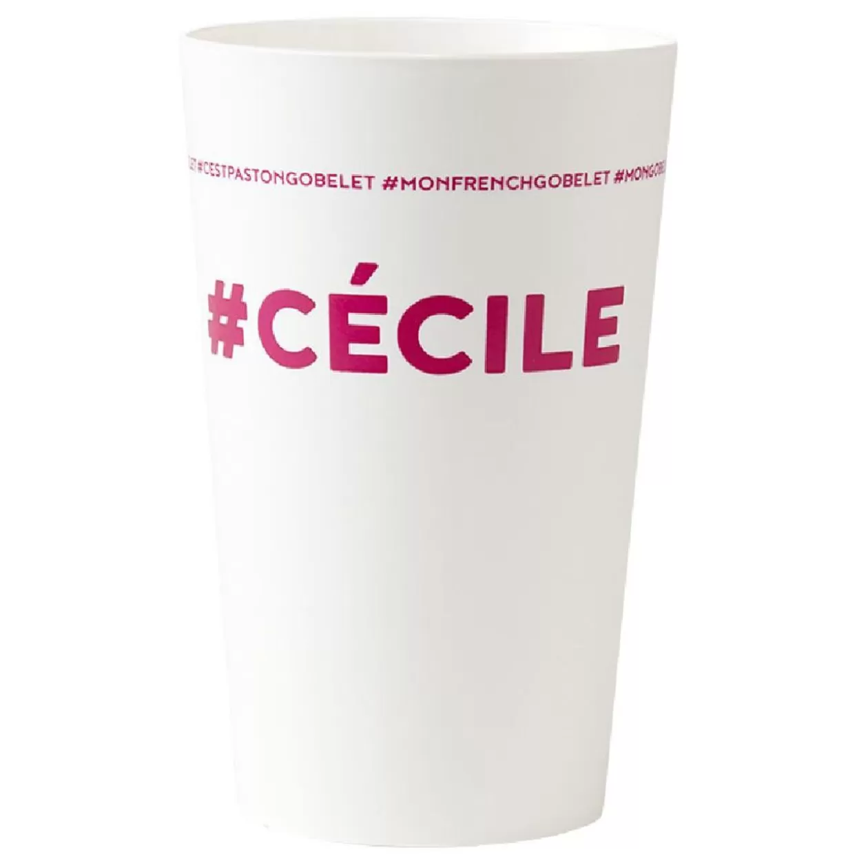 Gobelet plastique prénom #CÉCILE 33 cl>Gifi Best