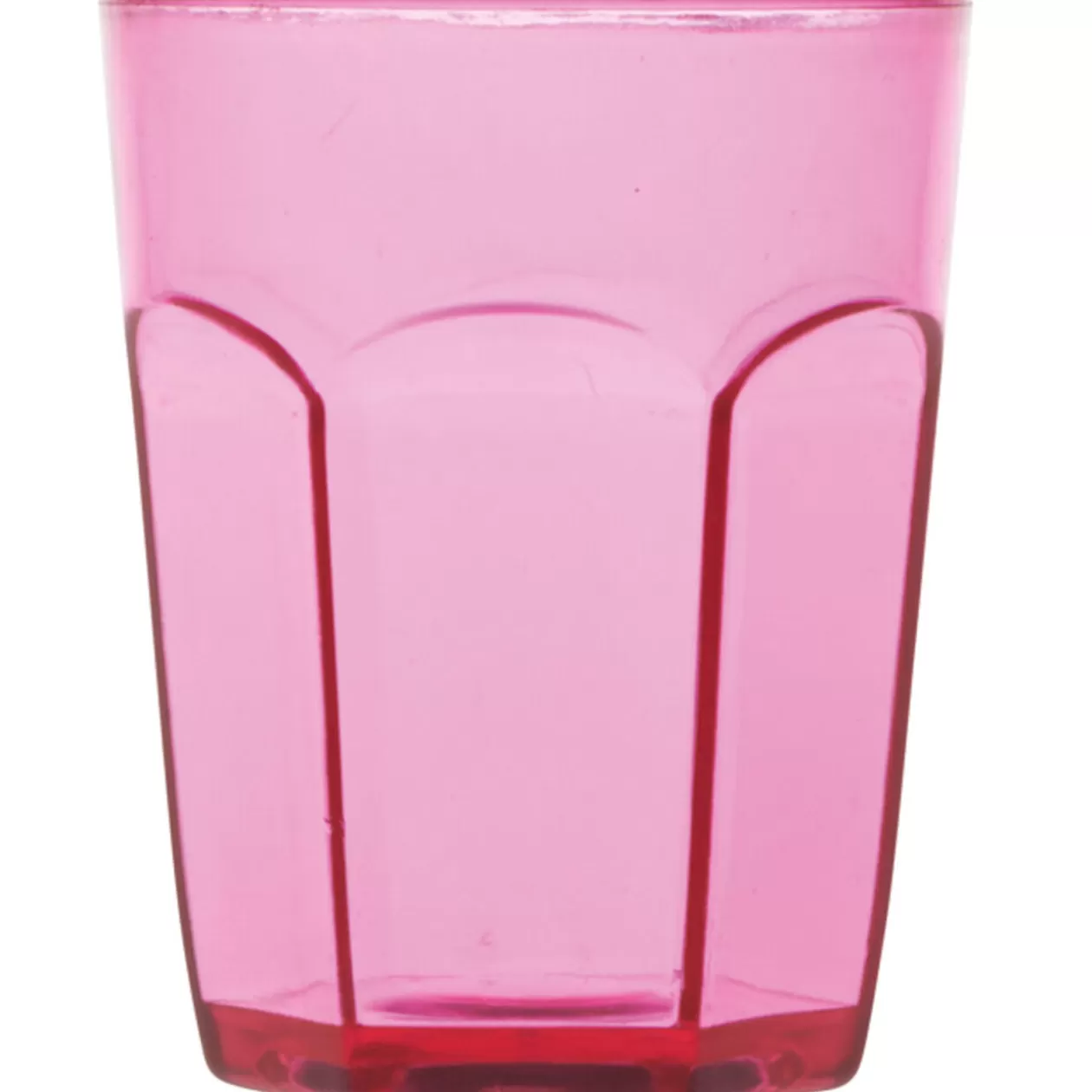 Gobelet plastique rigide rose transparent x6>Gifi Shop