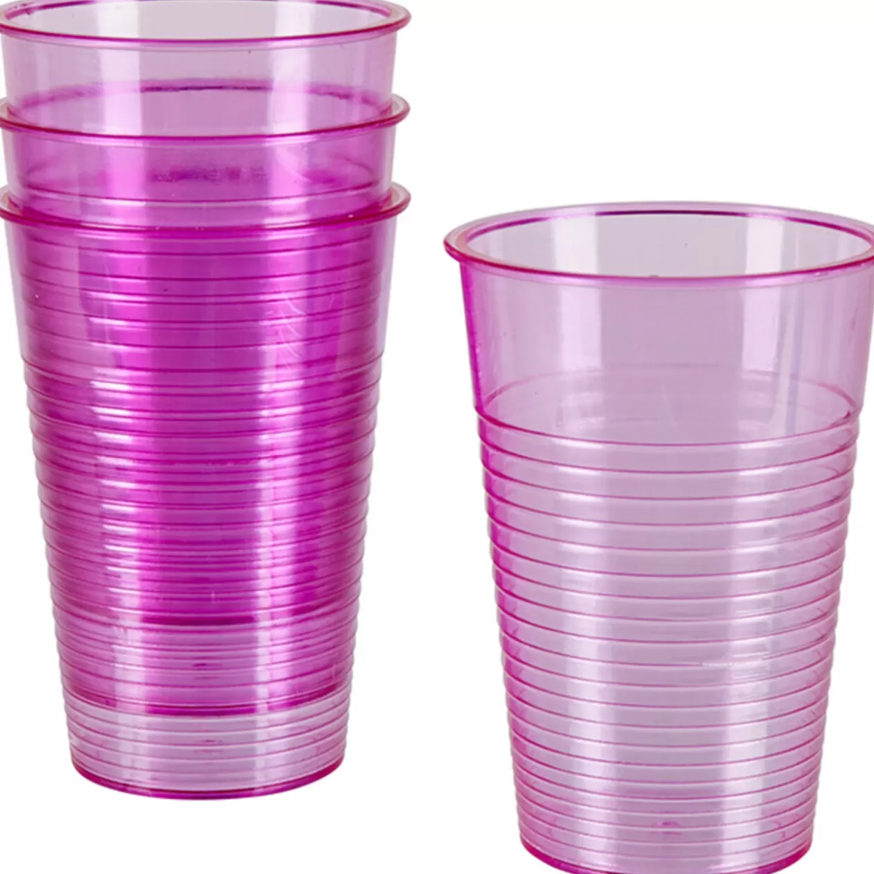 Gobelet plastique violet transparent x4>Gifi Flash Sale