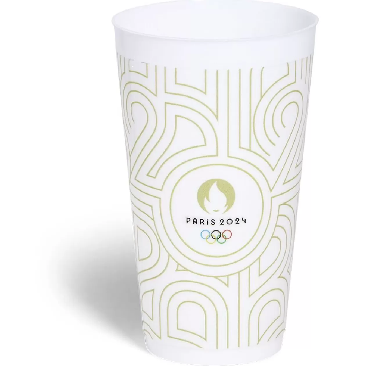 Gobelet réutilisable polypropylène blanc JO Paris 2024 650mL>Gifi Discount