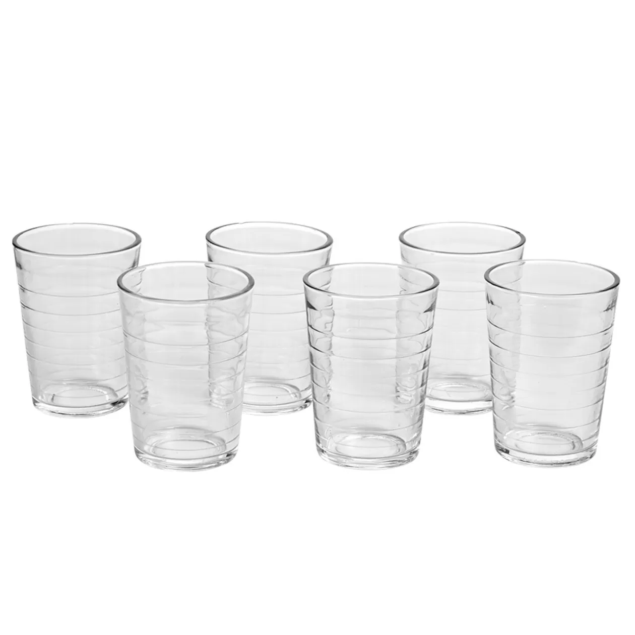Gobelet strié en verre 20 cl x6>Gifi Cheap