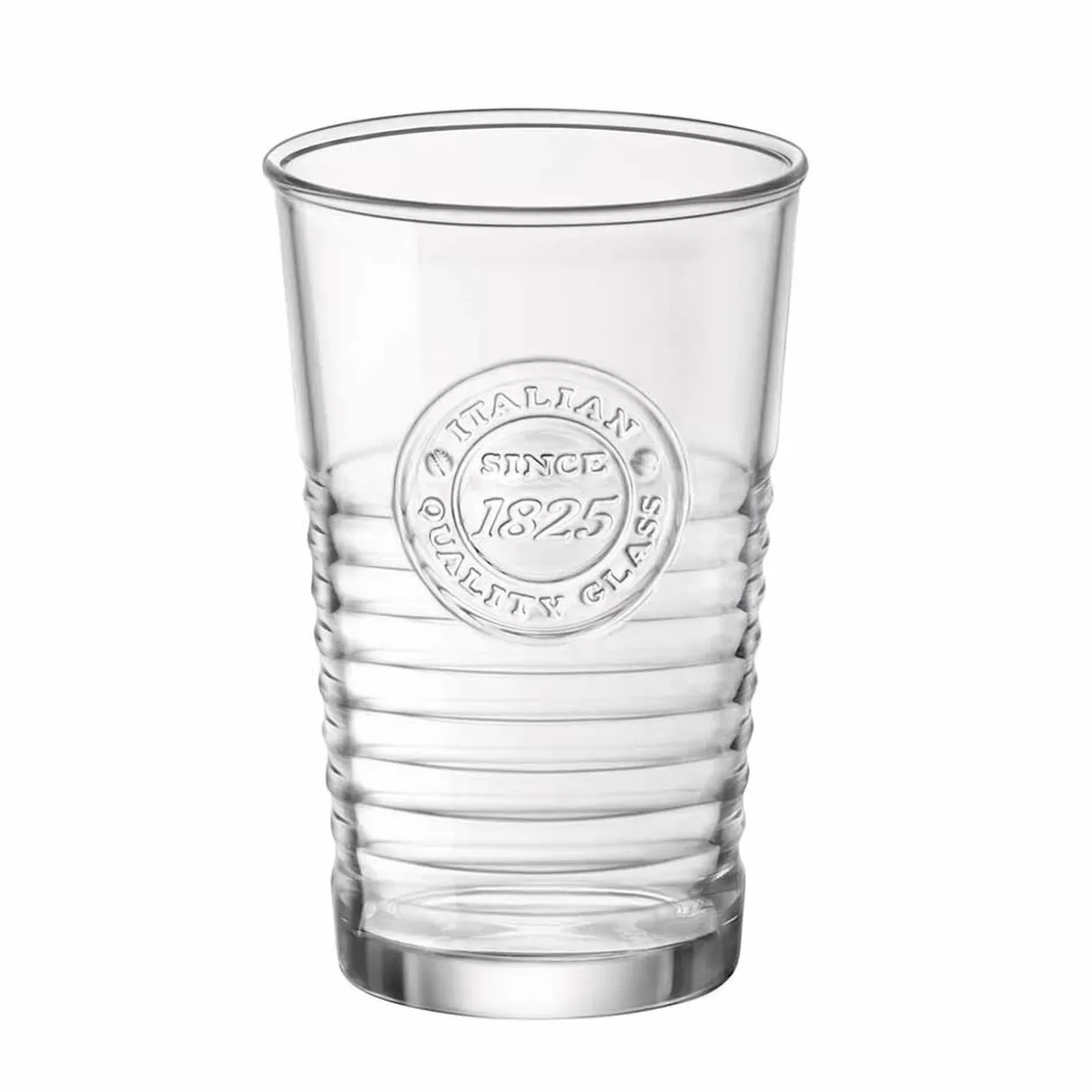 Gobelet strie embossée inscription Since 1825 transparent x3>Gifi Online