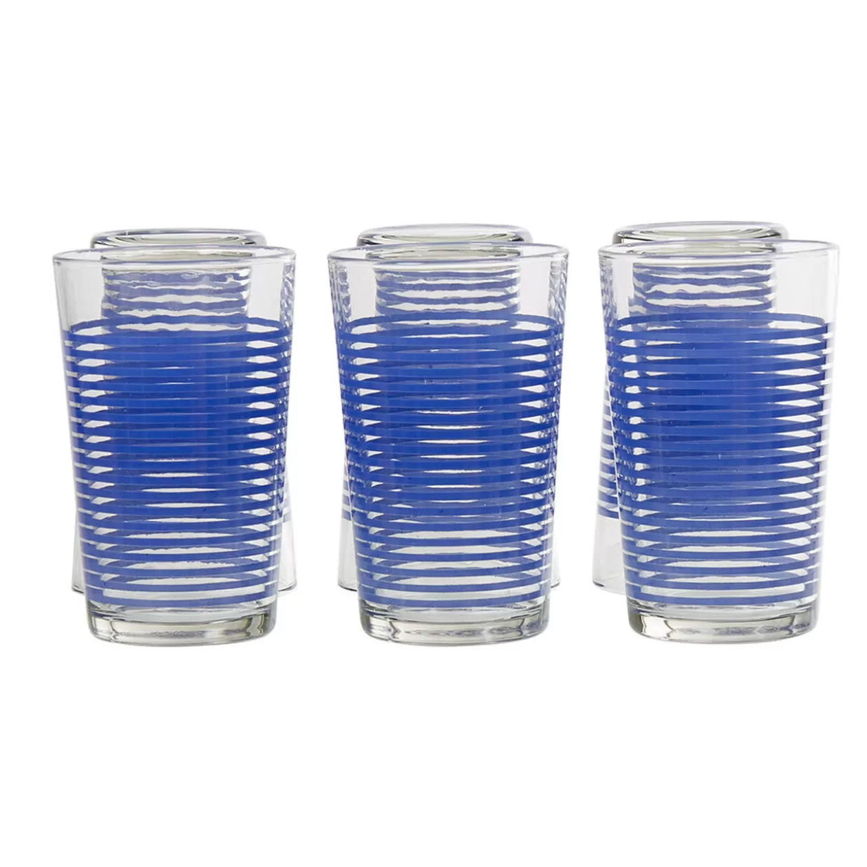 Gifi Gobelet verre rayé multicolore assorti x6< Vaisselle Et Accessoires De Table