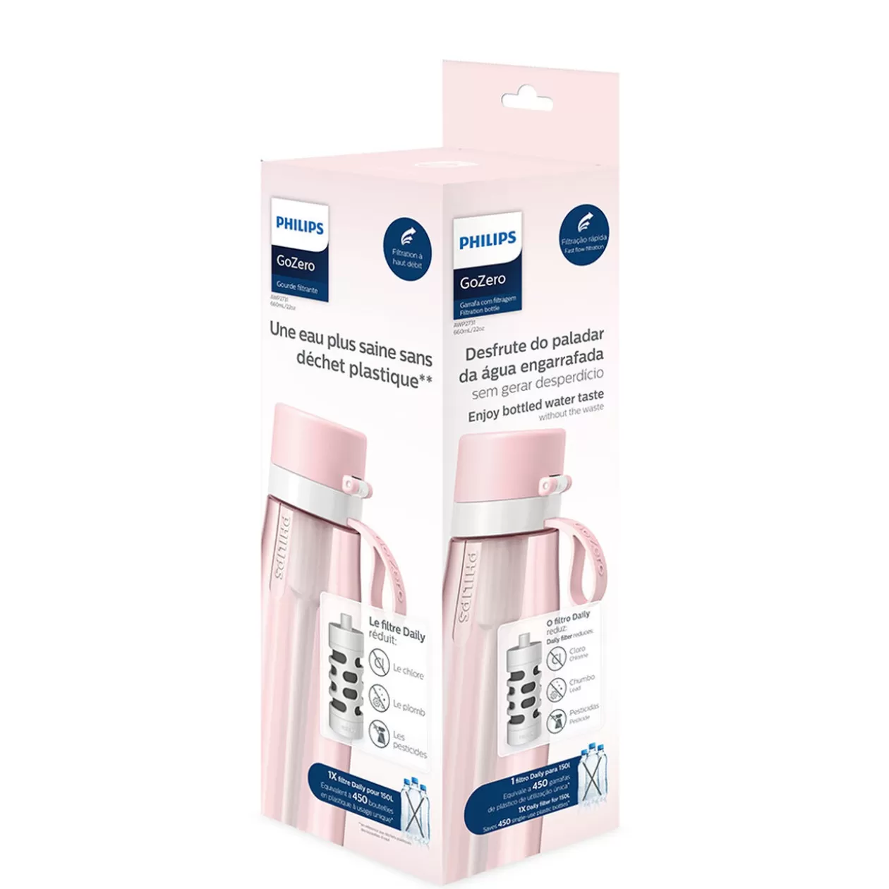 Gifi Gourde filtrante Philips Go Zero Daily Rose< Conservation Alimentaire
