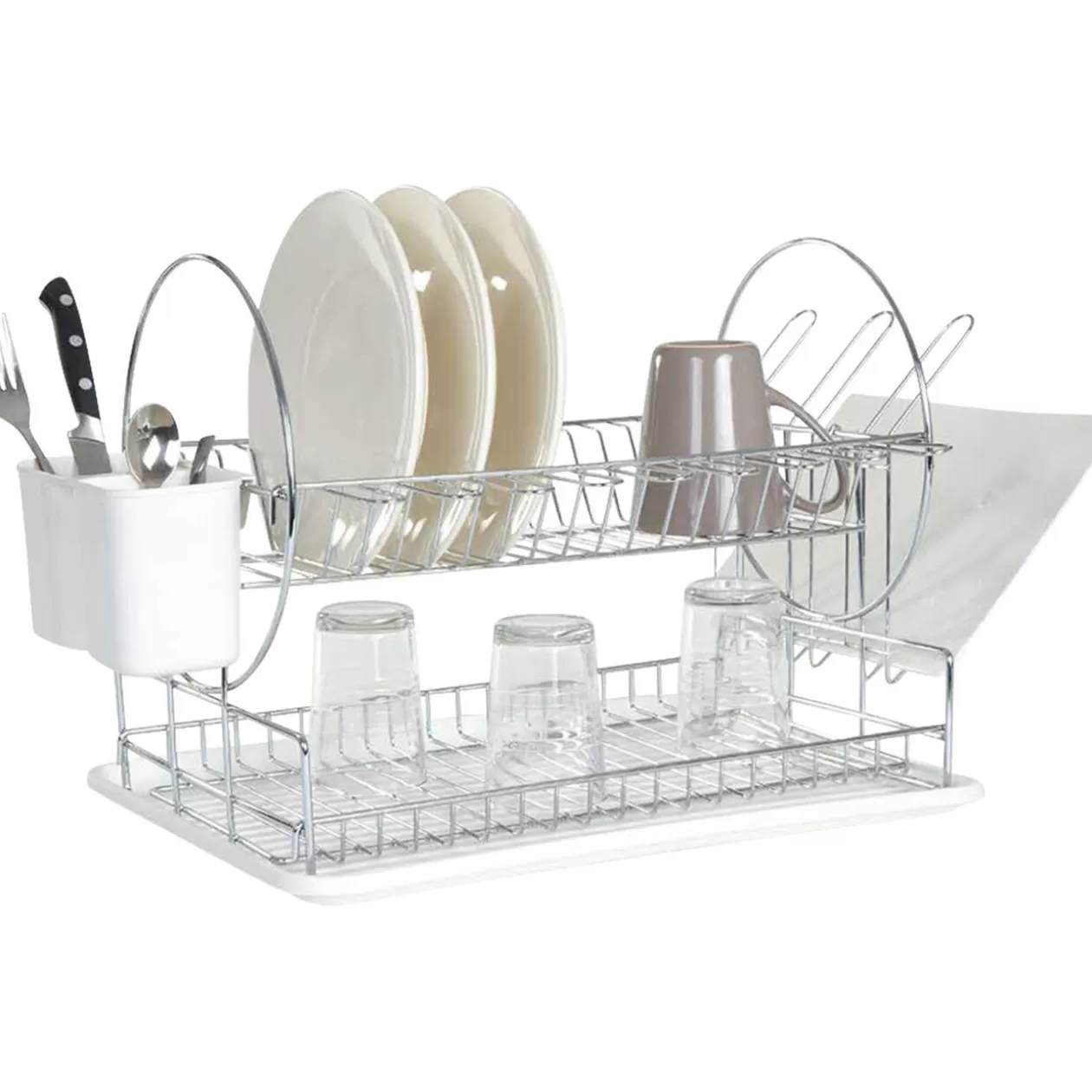 Gifi Égouttoir 2 niveaux avec receveur blanc< Rangement De Cuisine