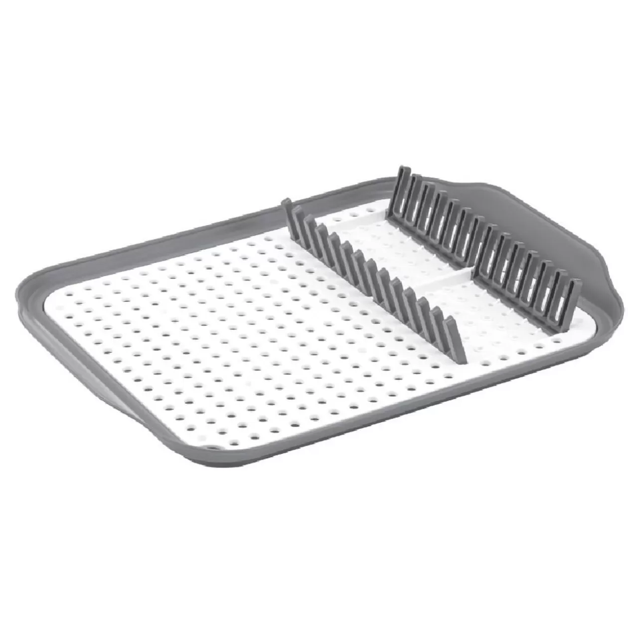Gifi Égouttoir à vaisselle 30,3x41,5x3,8cm plastique gris et blanc< Rangement De Cuisine