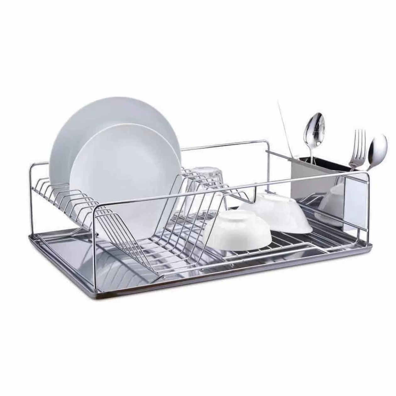 Gifi Égouttoir à vaisselle avec porte-couverts inox< Rangement De Cuisine