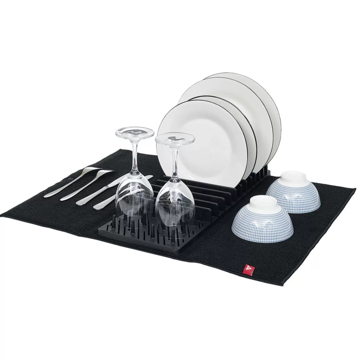 Gifi Égouttoir avec tapis pliable noir 11 rangées 12 picots< Rangement De Cuisine