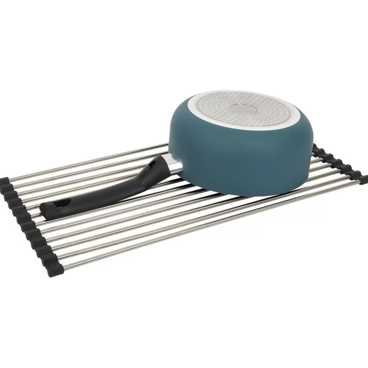 Gifi Égouttoir en inox et silicone - L.46xl.24cm< Rangement De Cuisine