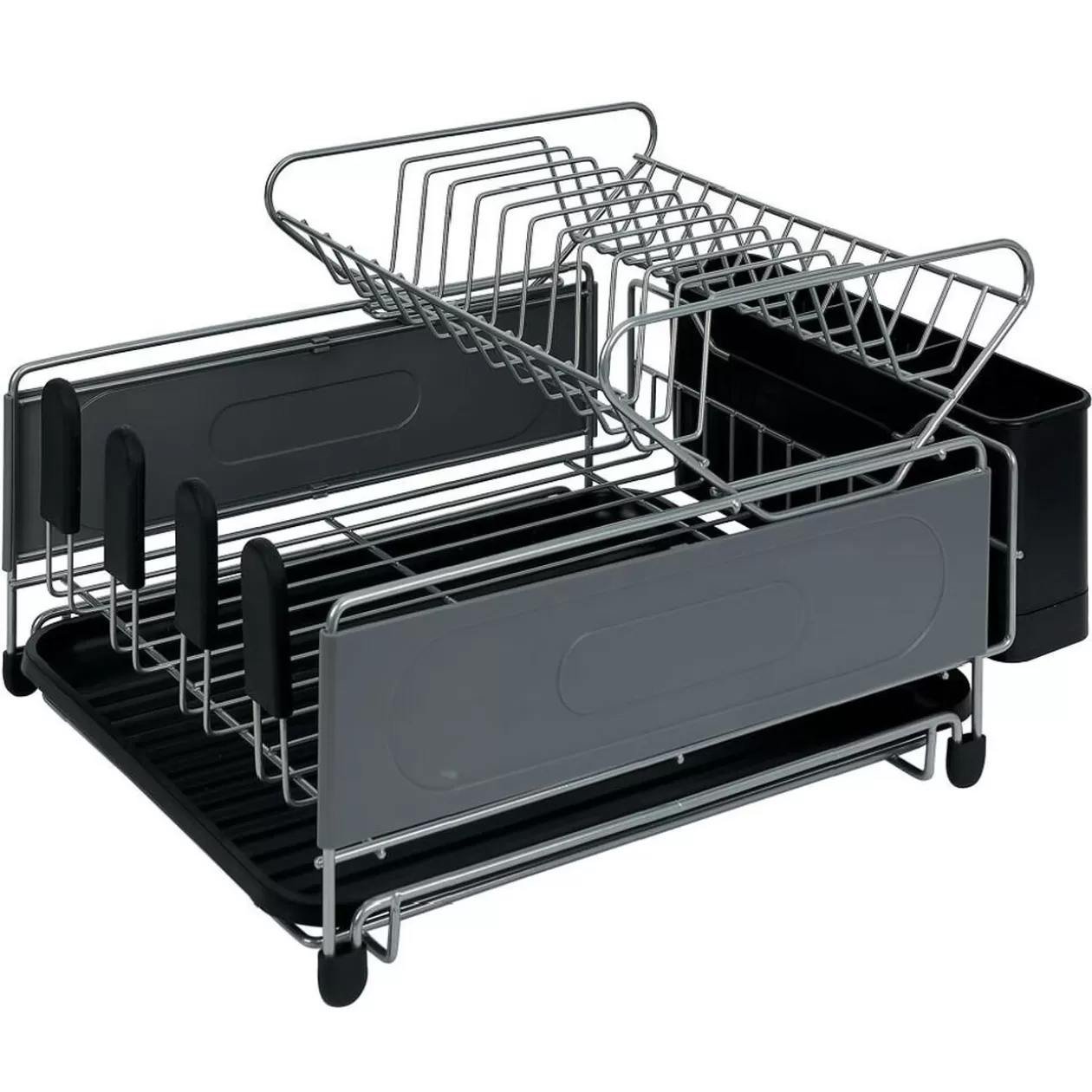 Gifi Égouttoir extensible en métal et plastique gris 41,5x30xH23,5cm< Rangement De Cuisine