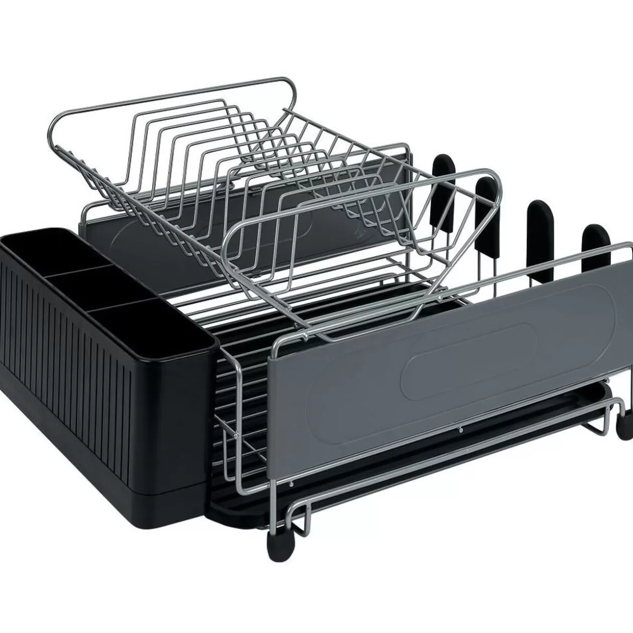 Gifi Égouttoir extensible en métal et plastique gris 41,5x30xH23,5cm< Rangement De Cuisine