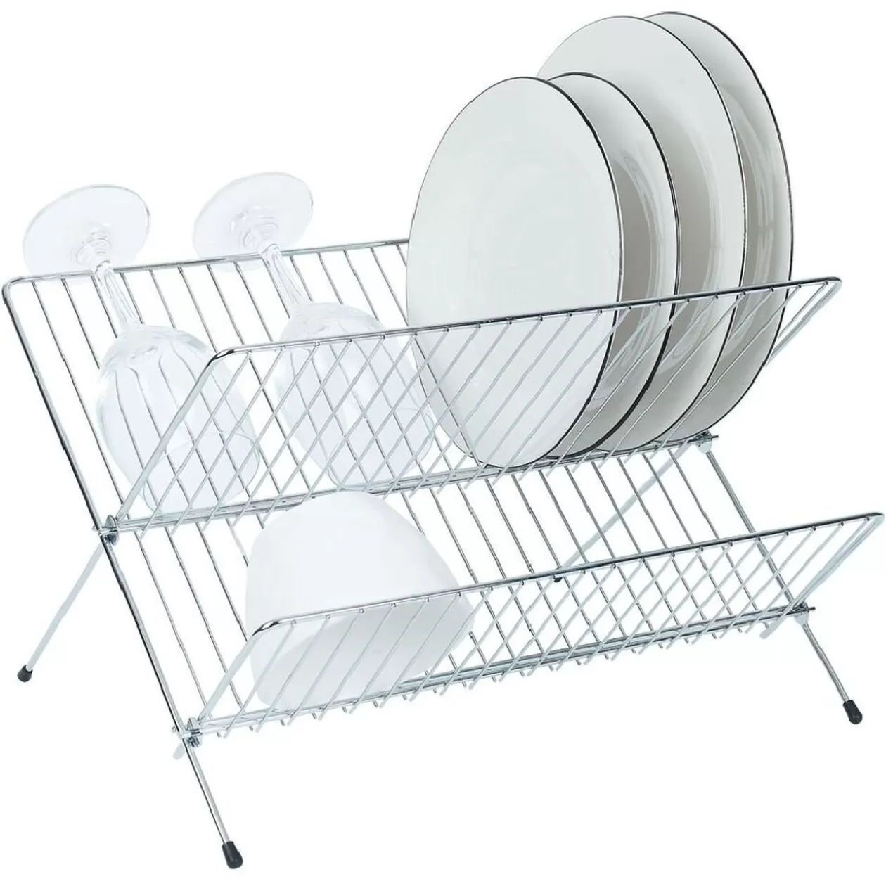 Gifi Égouttoir pliable en métal gris 36x31xH22cm< Rangement De Cuisine