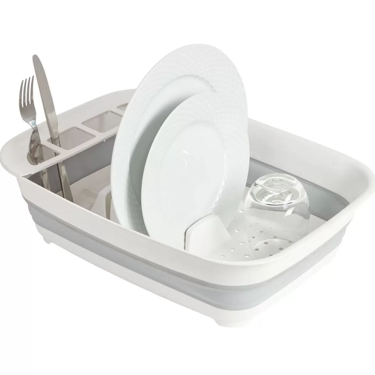 Gifi Égouttoir rétractable plastique blanc 45x32,5xH5,5/12cm< Rangement De Cuisine