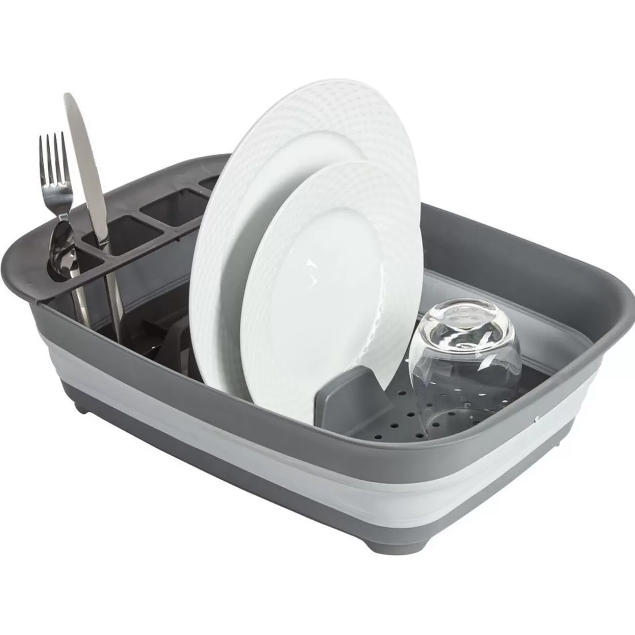 Gifi Égouttoir rétractable plastique gris 45x32,5xH5,5/12cm< Rangement De Cuisine