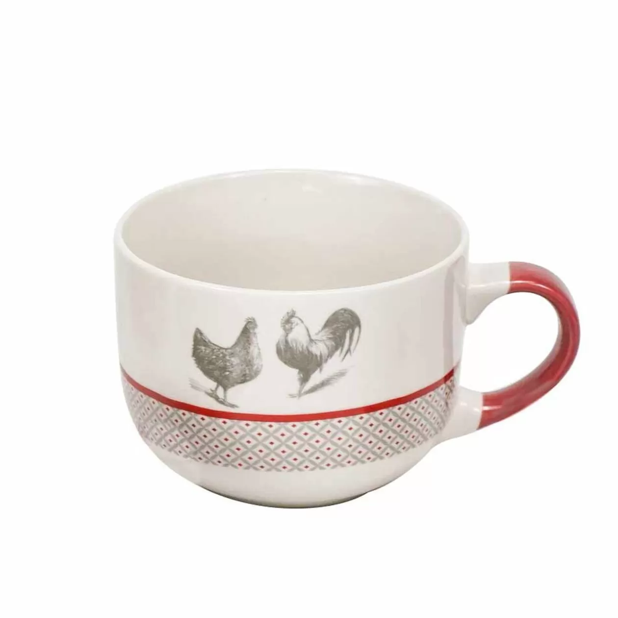 Jumbo en porcelaine esprit campagne motif poule 47 cl>Gifi Flash Sale