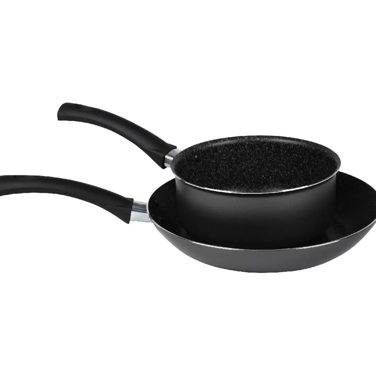 Gifi Lot 1 poêle + 1 casserole aluminium effet pierre< Cuisson