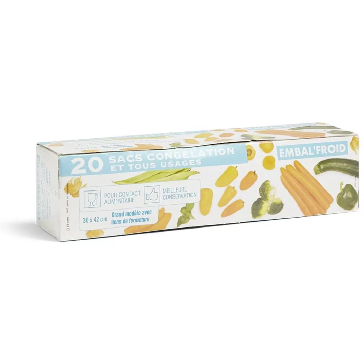 Gifi Lot de 20 sacs de congélation grand modèle 45x30cm< Conservation Alimentaire