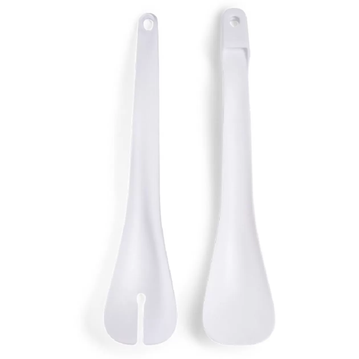 Gifi Lot de 2 couverts à salade plastique blanc L.31cm< Préparation Culinaire