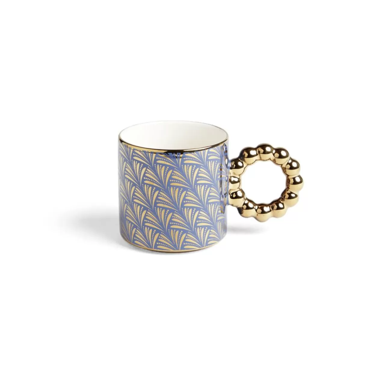 Gifi Lot de 2 mugs 30cl design chic bleu foncé et doré< Vaisselle Et Accessoires De Table