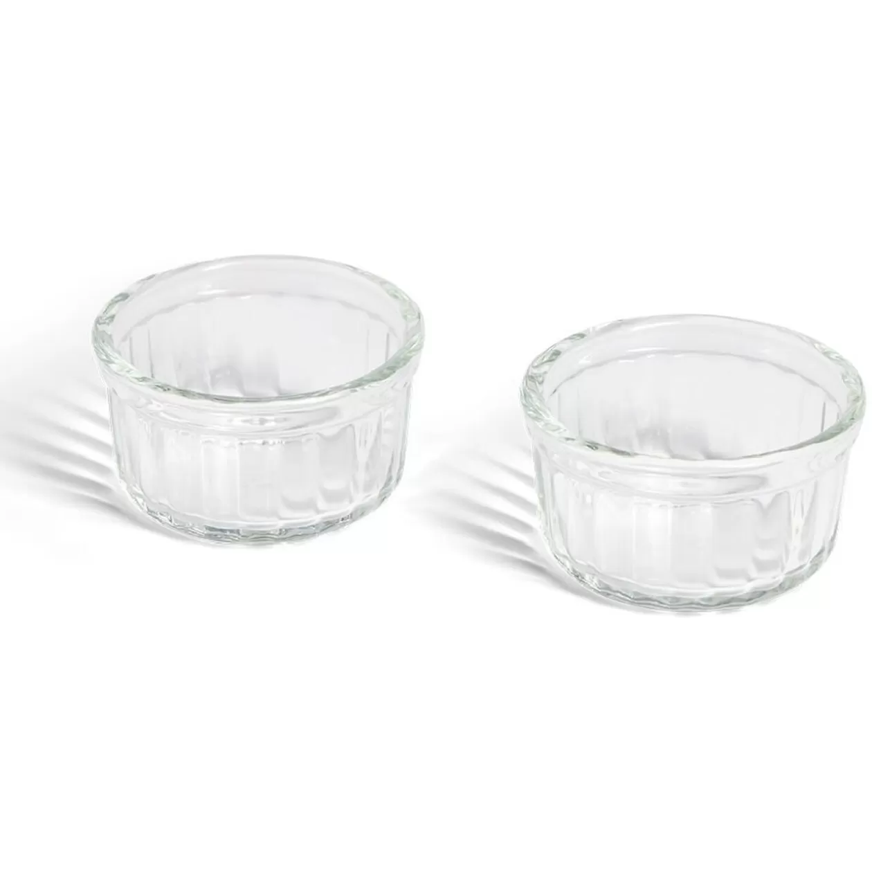 Gifi Lot de 2 ramequins en verre transparent Ø8,5xH4,5cm< Cuisson