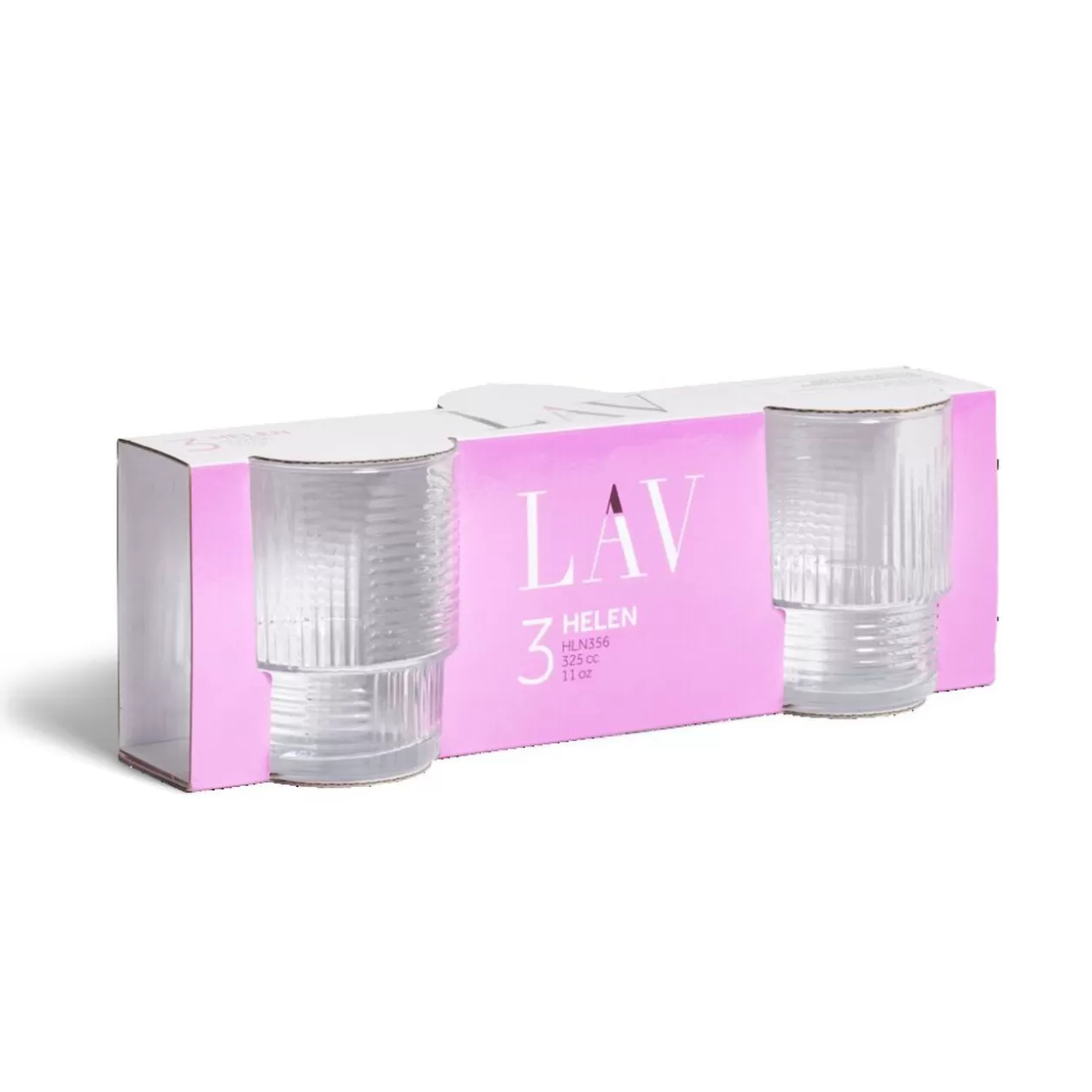 Gifi Lot de 3 gobelets en verre empilables 32,5cl< Vaisselle Et Accessoires De Table