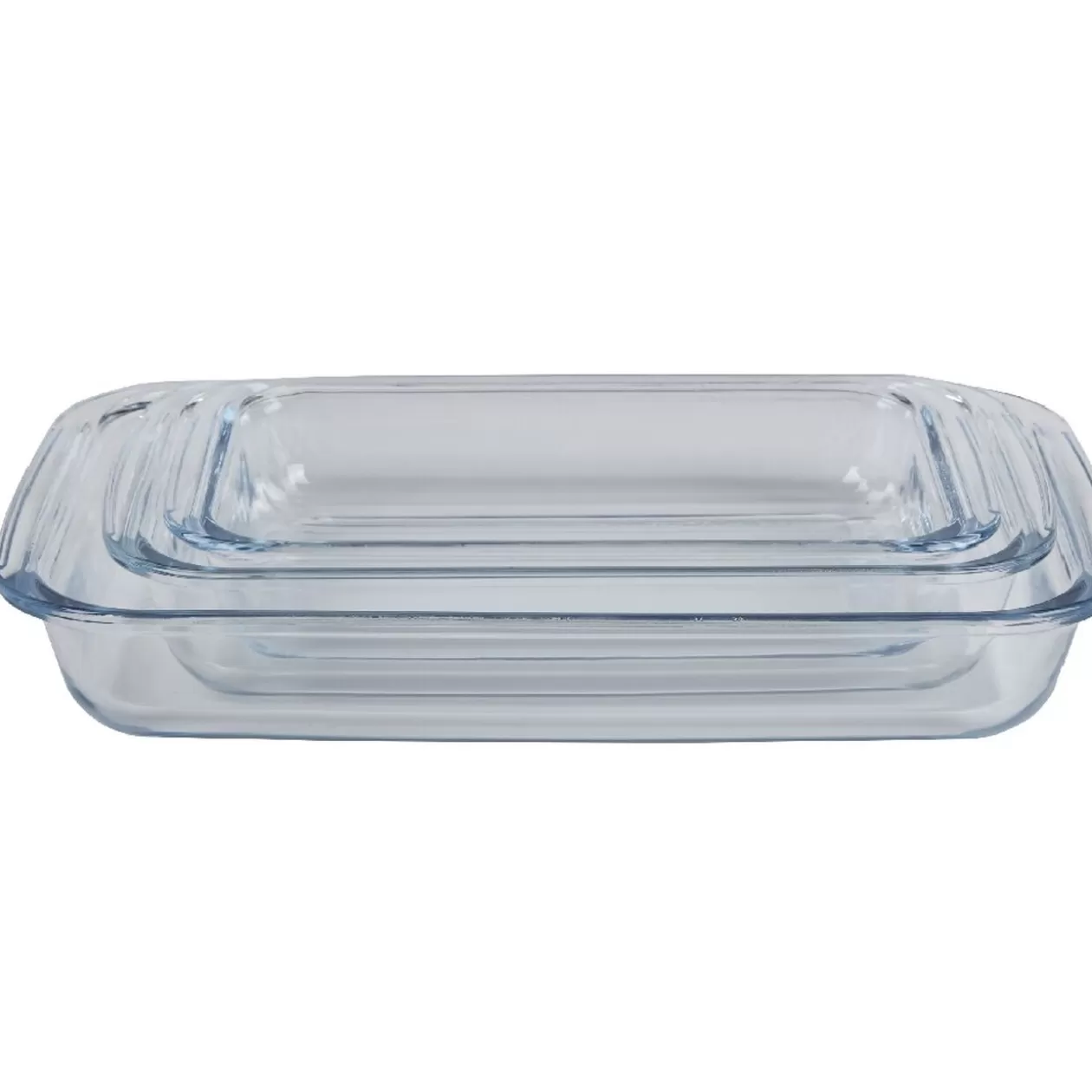 Gifi Lot de 3 plats à four empilables en verre< Cuisson